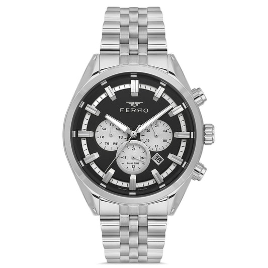 Ferro Multifunction Silver Stainless Steel Bracelet