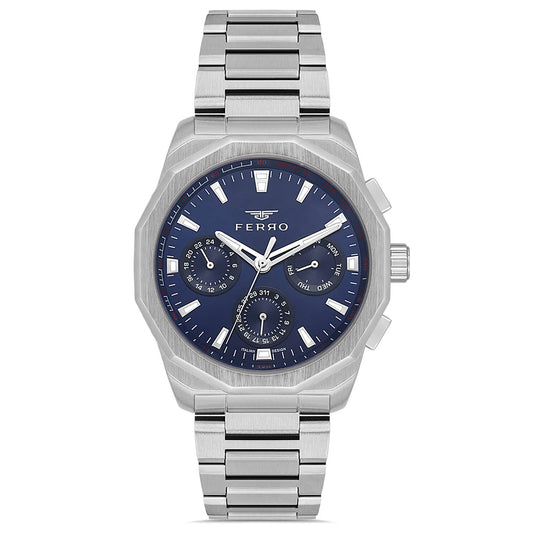 Ferro Multifunction Silver Stainless Steel Bracelet