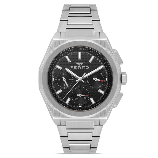 Ferro Multifunction Silver Stainless Steel Bracelet