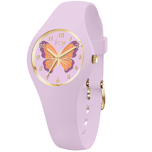 Ice Fantasia Butterfly Lilac Rubber Strap