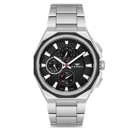 Ferro Multifunction Silver Stainless Steel Bracelet