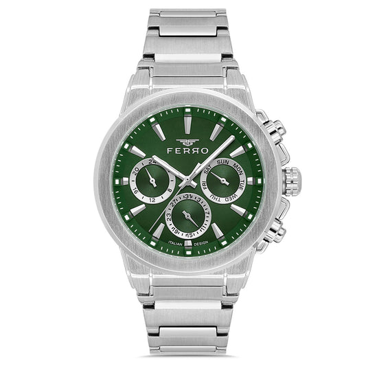 Ferro Multifunction Silver Stainless Steel Bracelet