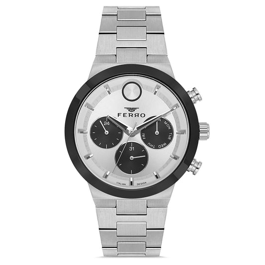Ferro Multifunction Silver Stainless Steel Bracelet