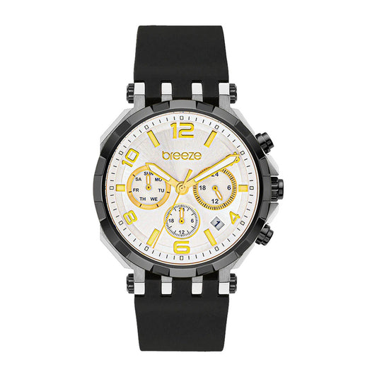 Breeze Mondus Black Rubber Strap