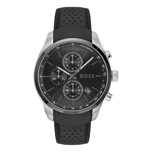 Hugo Boss Grand Prix Chronograph Leather Strap