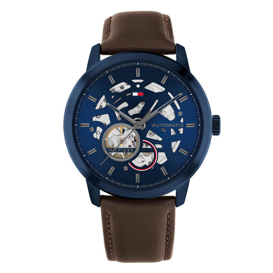 Tommy Hilfiger Henry Automatic Brown Leather Strap