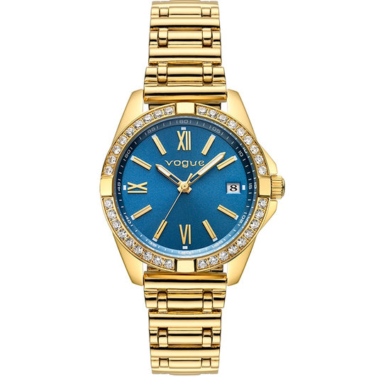 Vogue Liz Crystals Gold Stainless Steel Bracelet