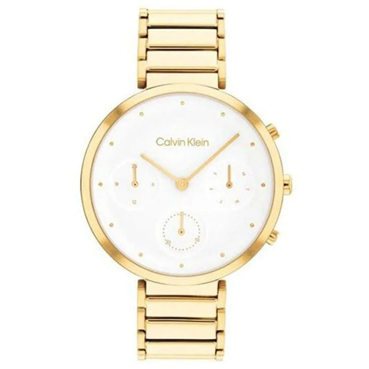Calvin Klein Minimalistic T Bar Gold Stainless Steel Bracelet