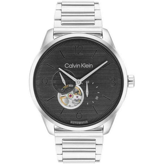 Calvin Klein Esteem Automatic Silver Stainless Steel Bracelet