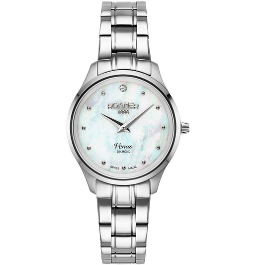 Roamer Venus Diamonds Silver Stainless Steel Bracelet