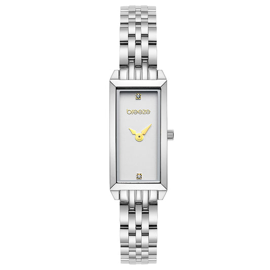 Breeze Edge Silver Tone Stainless Steel Bracelet