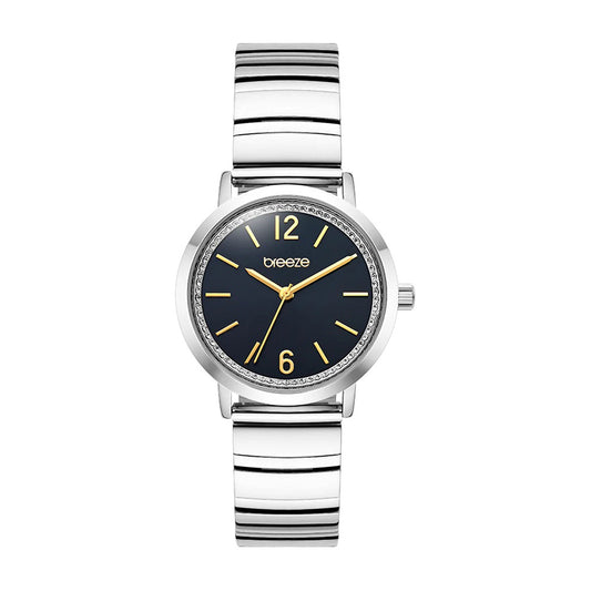 Breeze Halo Silver Stainless Steel Bracelet