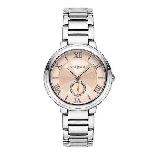 Vogue Elegant Crystals Silver Stainless Steel Bracelet