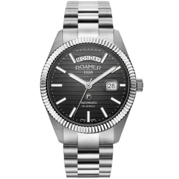 Roamer Primeline Day-Date II Automatic Silver Stainless Steel Bracelet