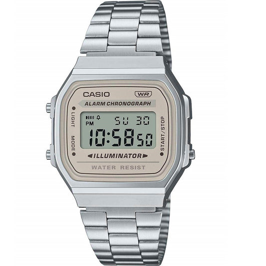 Ρολόι Unisex Casio A-168WA-8AYES με ασημί μπρασελέ
