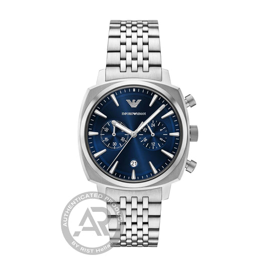 Emporio Armani Kariana Waves Chronograph Silver Stainless Steel Bracelet