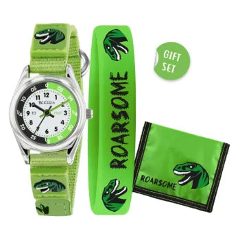Tikkers Dinosaur BoxSet Green Fabric Strap
