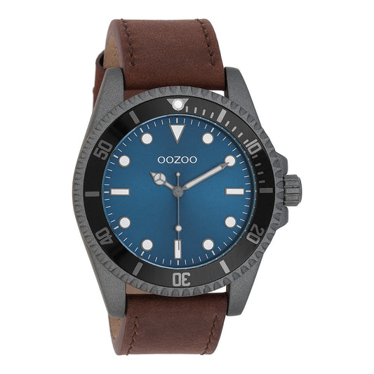Oozoo Timepieces Brown Leather Strap
