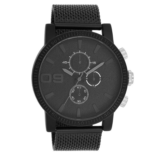 Oozoo Timepieces Black Stainless Steel Bracelet
