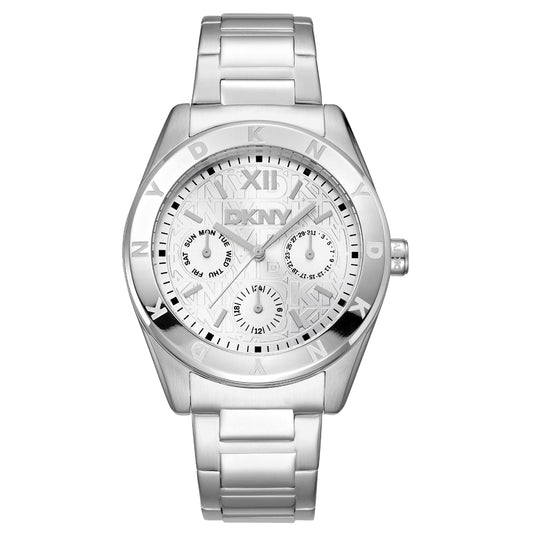 DKNY Chambers Multi Sport Multifunction Silver Stainless Steel Bracelet