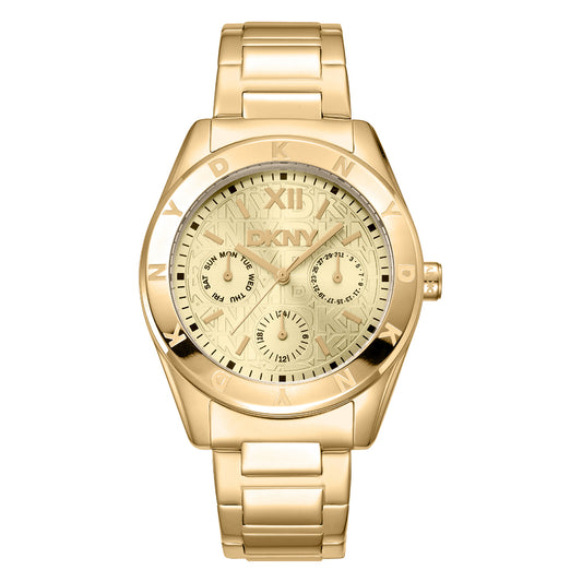 DKNY Chambers Multi Sport Multifunction Gold Stainless Steel Bracelet