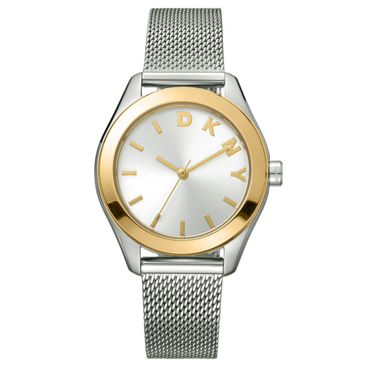 DKNY Astoria Logo Silver Stainless Steel Bracelet