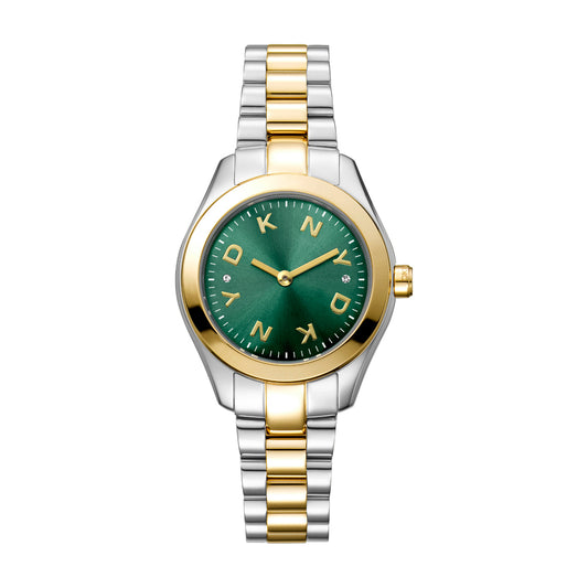 DKNY Astoria Logo Two Tone Stainless Steel Bracelet