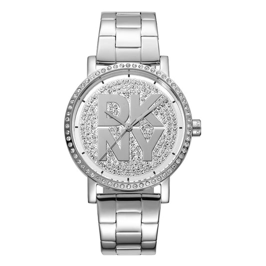 DKNY Soho Logo Silver Stainless Steel Bracelet