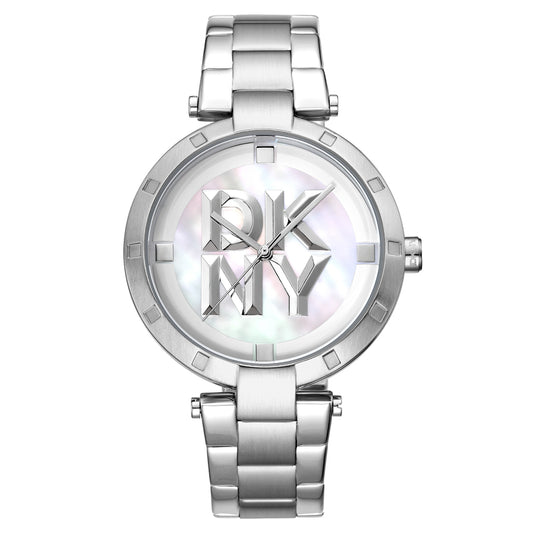 DKNY Essential Logo Silver Stainless Steel Bracelet