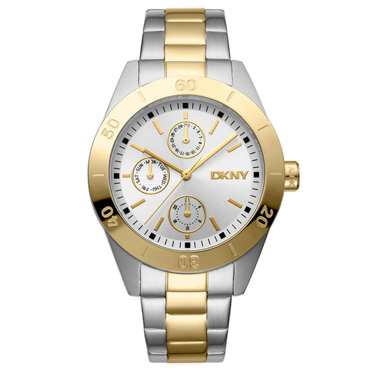 DKNY Nolita Sport Multifunction Two Tone Stainless Steel Bracelet