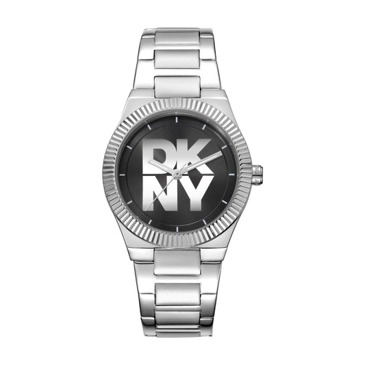 DKNY Logo Silver Stainless Steel Bracelet