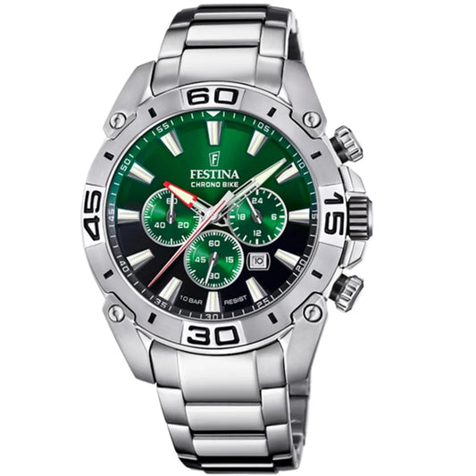 Festina Chronograph Silver Stainless Steel Bracelet