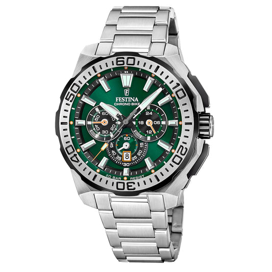Festina Chronograph Silver Stainless Steel Bracelet