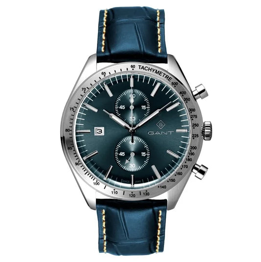 Gant Northampton Chronograph Blue Leather Strap