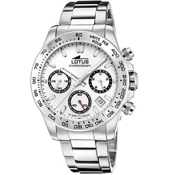 Lotus Chronograph Silver Stainless Steel Bracelet