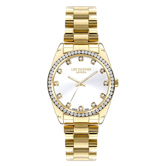 Lee Cooper Crystals Gold Metallic Bracelet