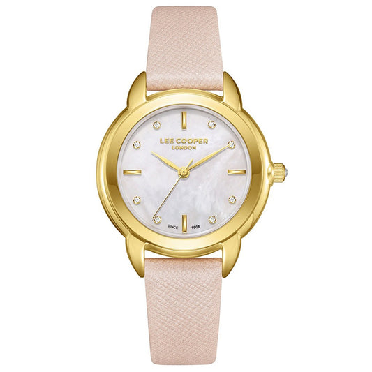 Lee Cooper Crystals Pink Leather Strap