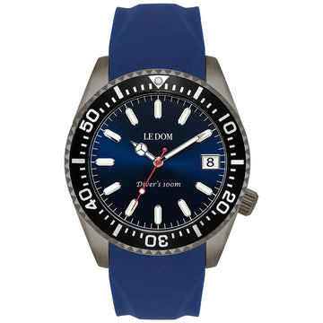 Le Dom Diver's Blue Rubber Strap
