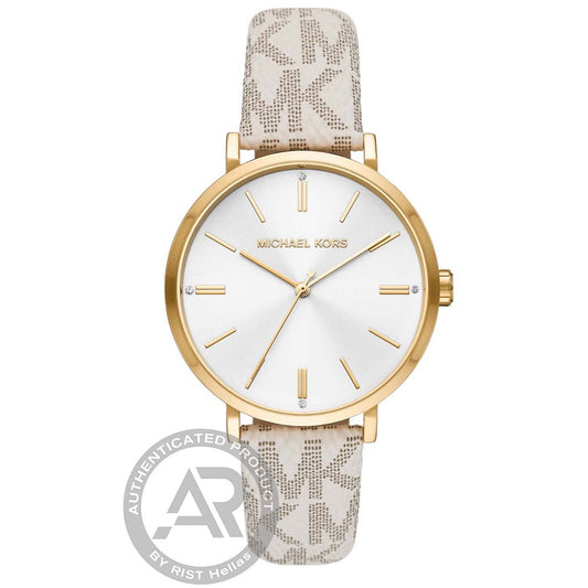 Michael Kors Addyson White Leather Strap