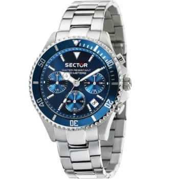 Sector 230 Chronograph Silver Stainless Steel Bracelet