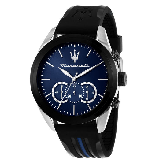Maserati Tagurado Chrono Black Rubber Strap