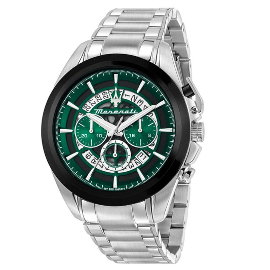 Maserati Traguardo Chrono Silver Stainless Steel Bracelet
