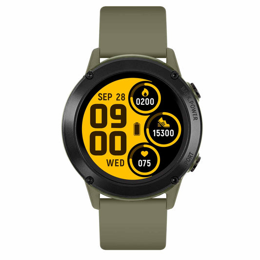 Reflex Active Series 18 Digital Smartwatch Khaki Rubber Strap