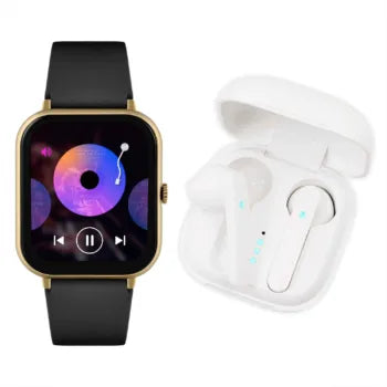Smartwatch Reflex Active Series 23 Digital Smartwatch & Wireless Earbuds Black Rubber Strap