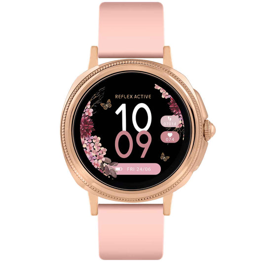 Reflex Active Series 25 Digital Smartwatch Pink Rubber Strap
