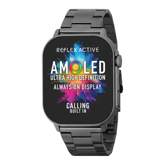 Reflex Active Series Smartwatch Black Stainless Steel Bracelet