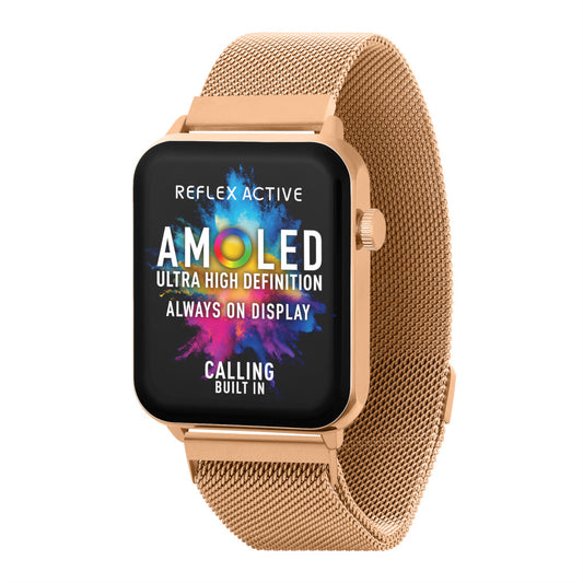 Reflex Active Series 30 Digital Smartwatch Rose Gold Stainless Steel Bracelet