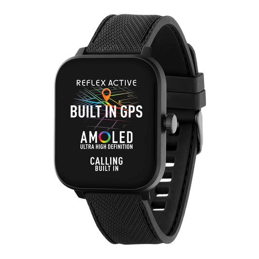 Reflex Active Series 44 Black Rubber Strap