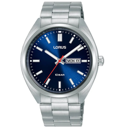 Lorus Sports Blue Dial Silver Stainless Steel Bracelet