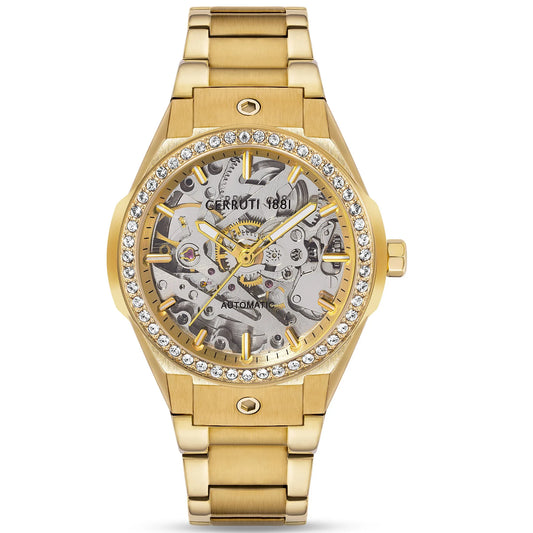Cerruti 1881 Ruscello Automatic Gold Stainless Steel Bracelet